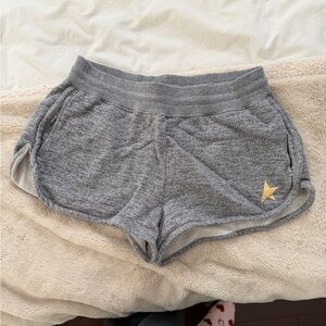 Gray Golden Goose Women's Shorts with Gold Accent